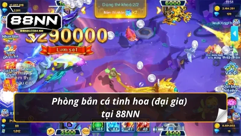 Bắn Cá Thần Tài - Tựa Game Săn Cá Hot Hit Tại Nhà Cái 88NN 4 Phòng đại gia tại bắn cá thần tài 88NN