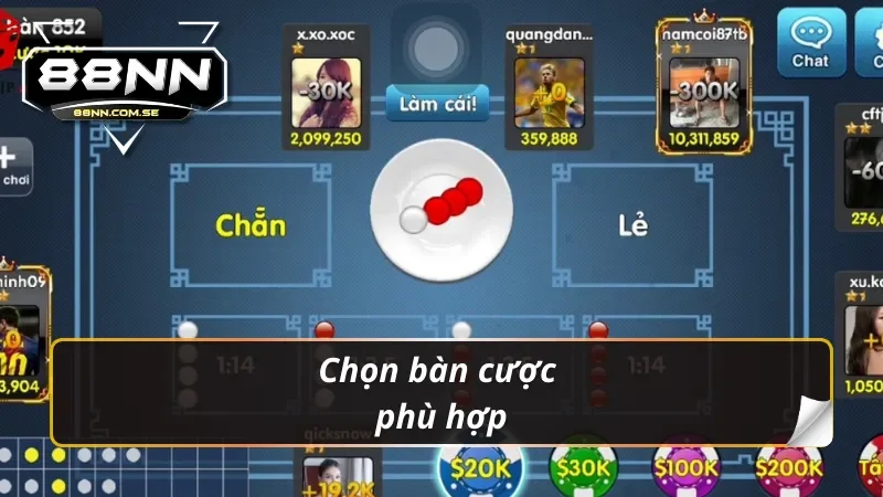 Cách Chơi Xóc Đĩa 88NN Đơn Giản Và Hiệu Quả Nhất 5 Chọn bàn cược phù hợp khi tham gia xóc đĩa 88NN